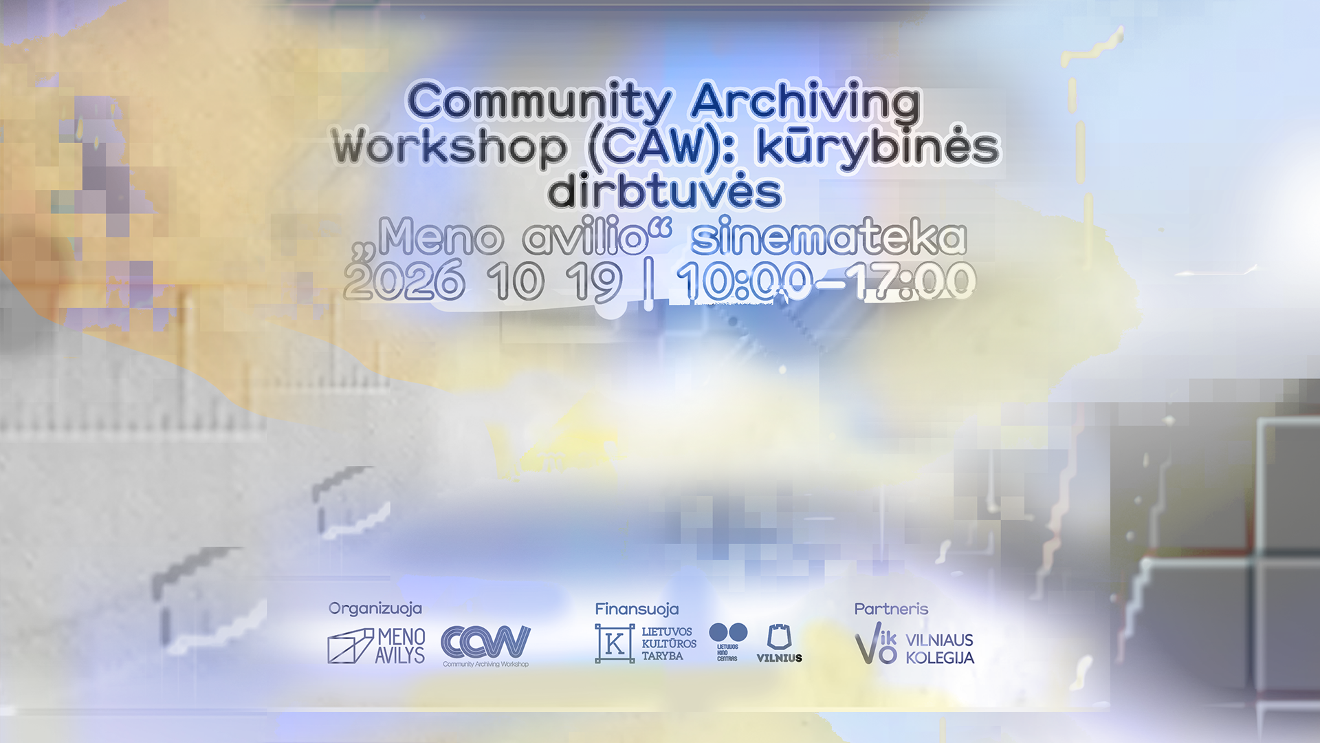 CAW Event – Newsletter banner — Ekrano skaidrė 1920 x 1080 px – LT